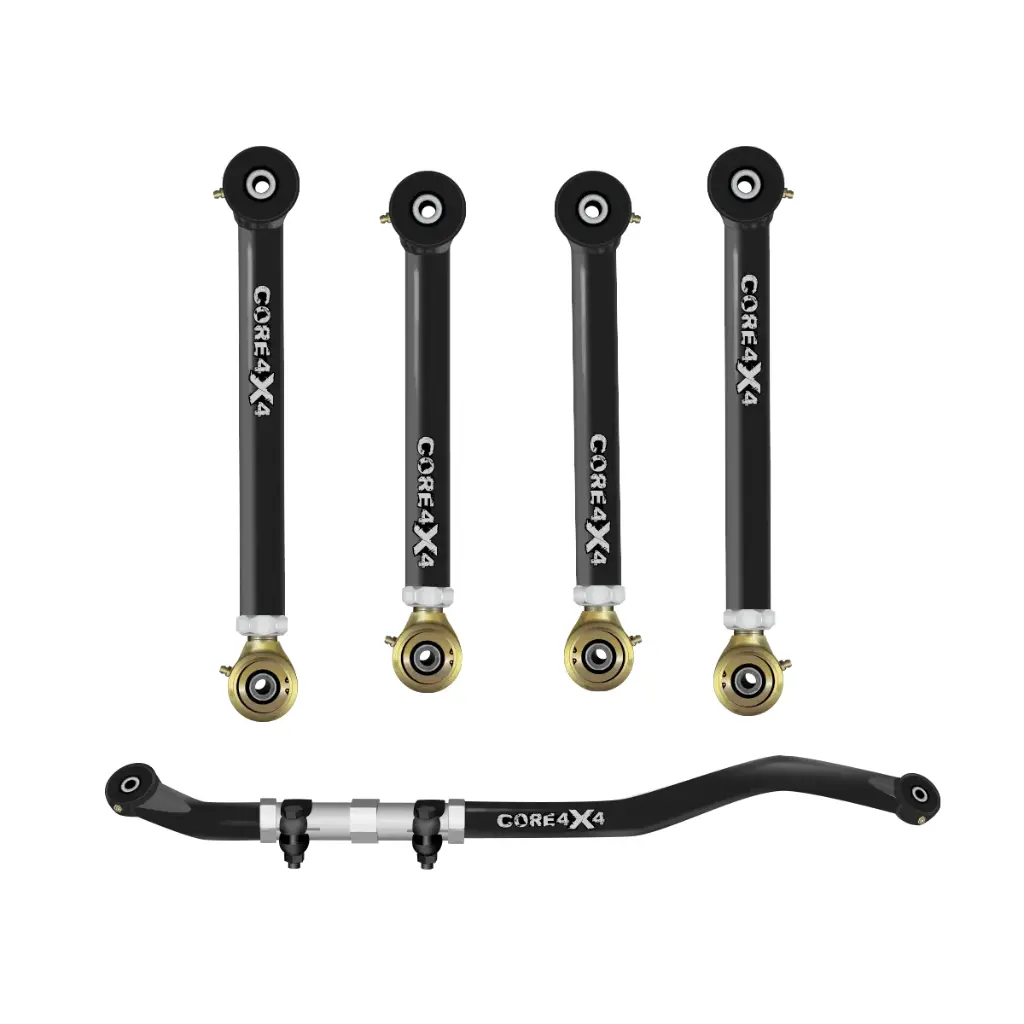 5pc Trail Series Front Adjustable Control Arm, Track Bar Kit