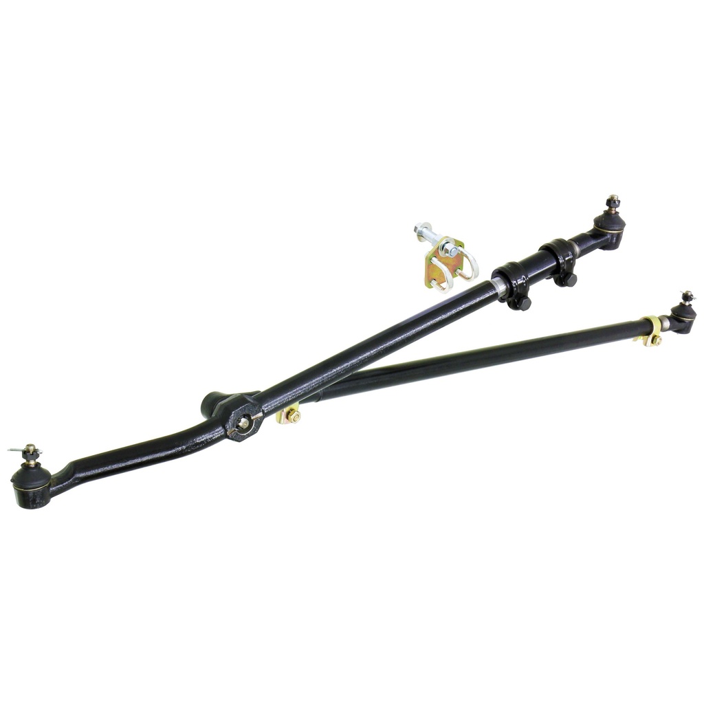 RockJock Currectlync Steering System, TJ/LJ/XJ/MJ, Bolt-On, Incl. 1 1/4 in. Dia. Tie Rod/Forged Drag Link, HD Steering Stabilizer Shock Mounting Kit